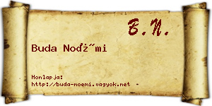 Buda Noémi névjegykártya